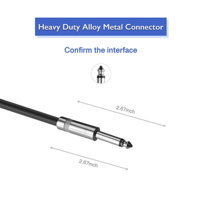 2Pack 100 Ft 1/4" to 1/4" Speaker Cables, True 12AWG Patch Cords, 1/4 Male Inch DJ/PA Audio Speaker Cable 12 Gauge Wire.