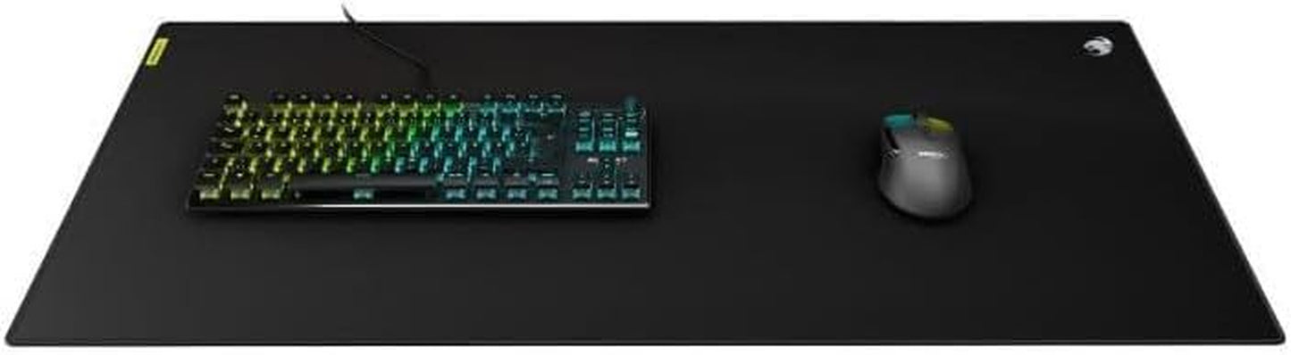 Sense Core Small PC Gaming Mousepad, Non-Slip Rubber Back, Balanced Micro-Weave Cloth Square Surface Mouse Pad, Durable Computer Desk Mat, Small, Black