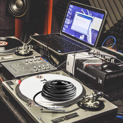 2Pack 100 Ft 1/4" to 1/4" Speaker Cables, True 12AWG Patch Cords, 1/4 Male Inch DJ/PA Audio Speaker Cable 12 Gauge Wire.