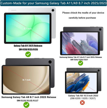 Kids Case for Samsung Galaxy Tab A7 Lite 8.7 Inch 2021(Sm-T220/T225),Tab A7 Lite Case with Built-In Screen Protector, Shockproof Handle Stand Kids Case for Samsung Galaxy Tab A7 Lite 2021 - Blue