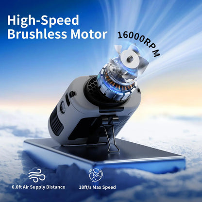 Portable 10,000mAh Power Bank: 3-in-1 Fan, Torch & LED Light