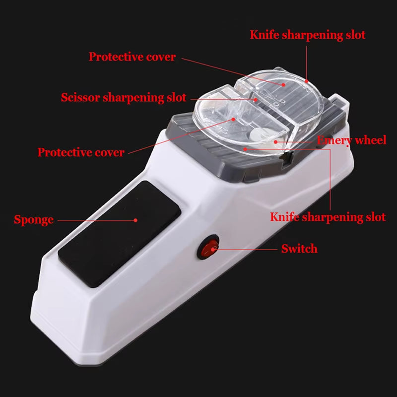 Electric Knife & Scissor Sharpener – Fast, Safe, and Effortless Precision