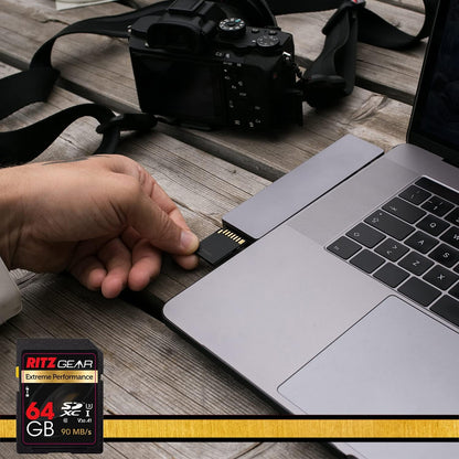 64GB High-Speed SDXC UHS-I SD Card, C10, U3, V30, Full-Hd & 4K Memory Card