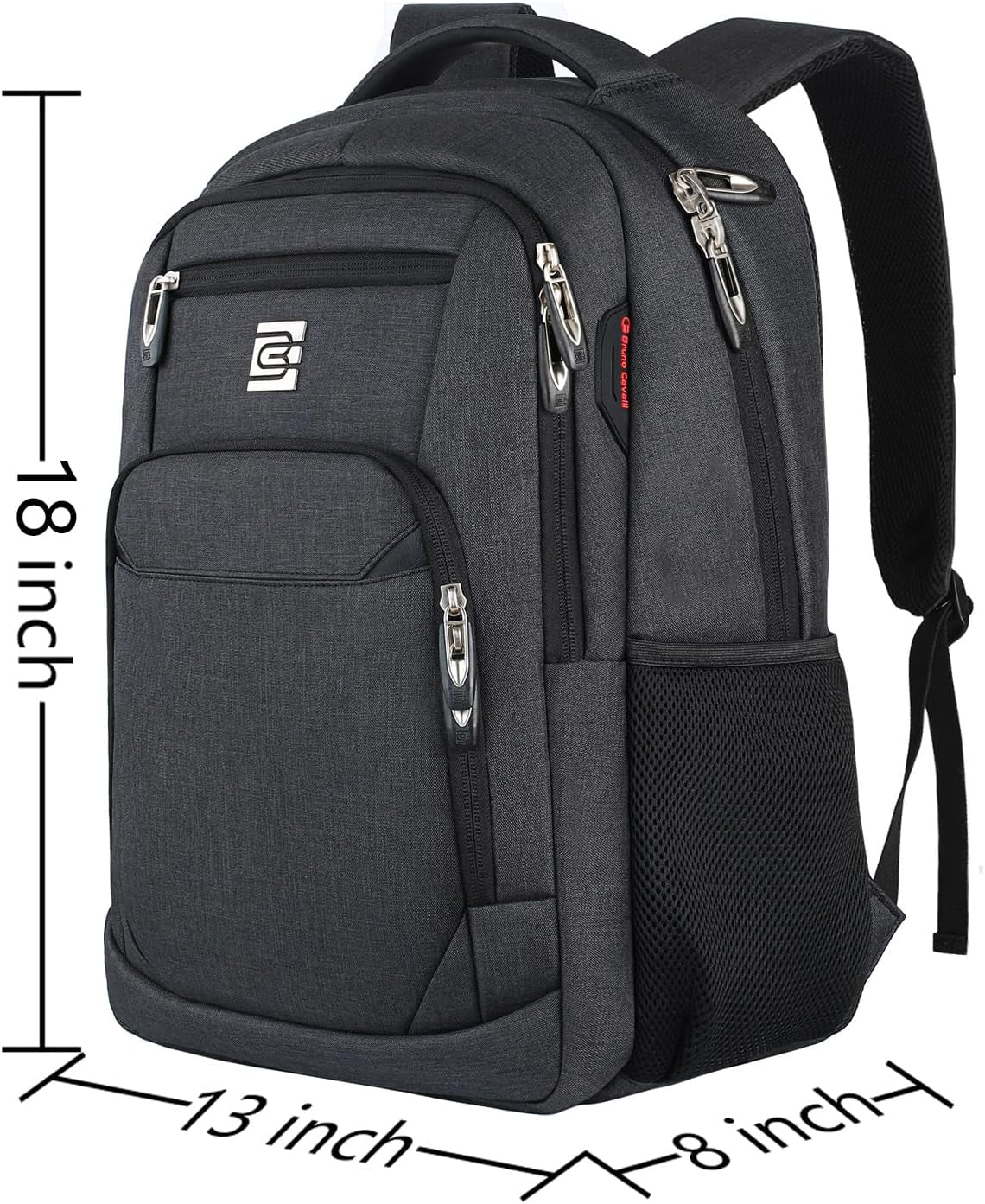 Laptop Backpack,Business Travel anti Theft Slim Durable Laptops Backpack with USB Charging Port,Water Resistant College School Computer Bag for Women & Men Fits 15.6 Inch Laptop and Notebook - Black