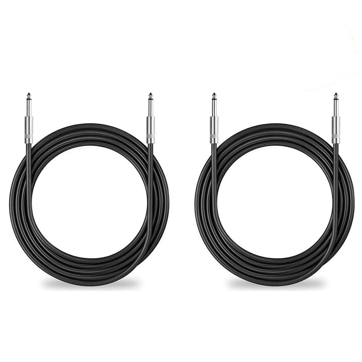 2Pack 100 Ft 1/4" to 1/4" Speaker Cables, True 12AWG Patch Cords, 1/4 Male Inch DJ/PA Audio Speaker Cable 12 Gauge Wire.