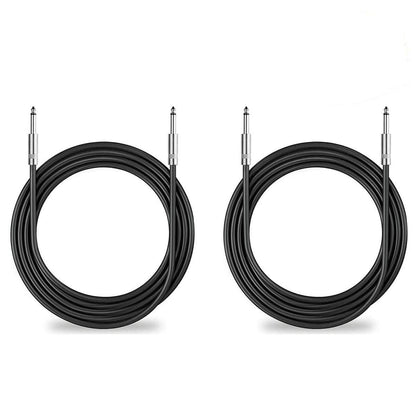 2Pack 100 Ft 1/4" to 1/4" Speaker Cables, True 12AWG Patch Cords, 1/4 Male Inch DJ/PA Audio Speaker Cable 12 Gauge Wire.